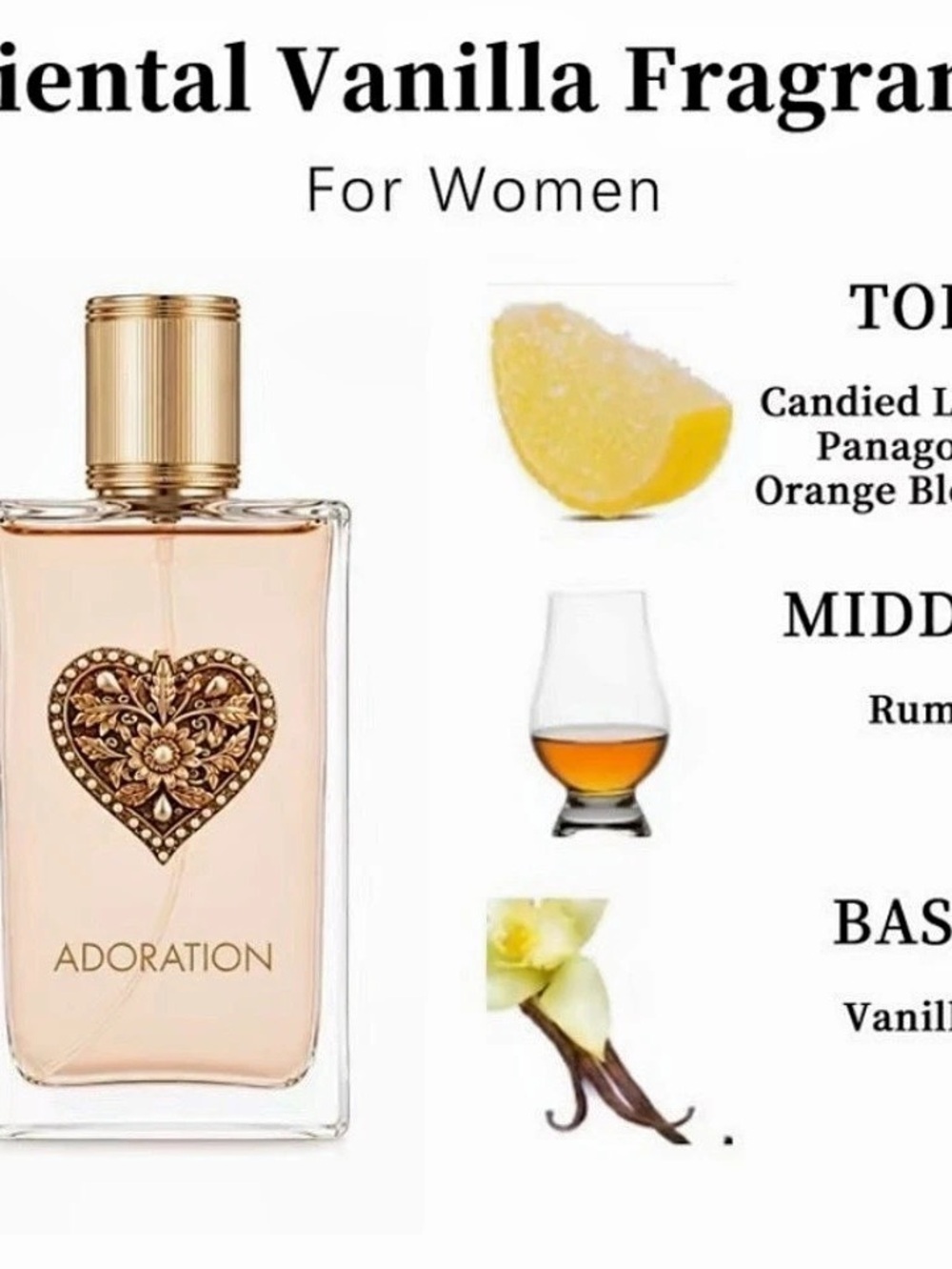 Adoration Oriental Vanilla Fragrance Vanilla Fragrance for Women NWT